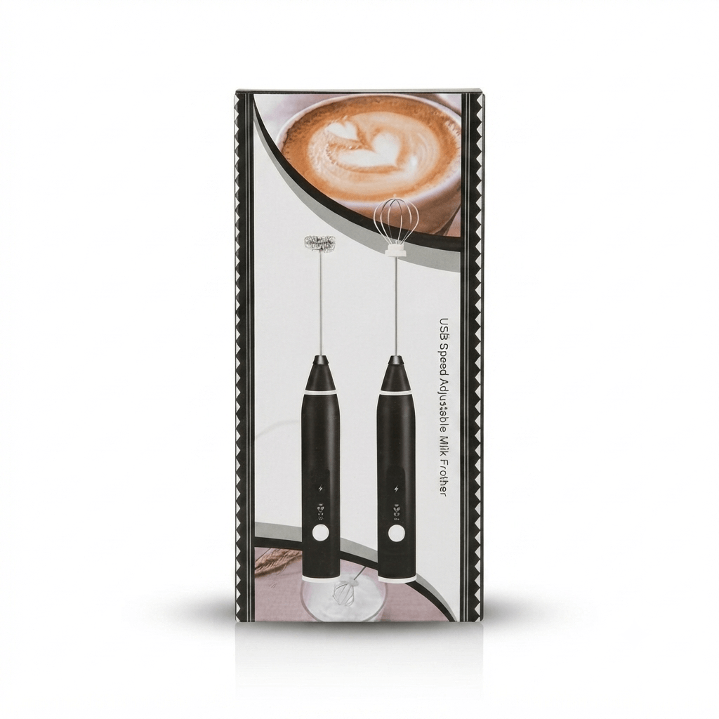 Rechargeable 3-Speed Milk Frother & Whisk Set